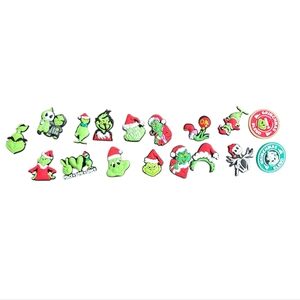 Grinch Christmas Shoe Charms